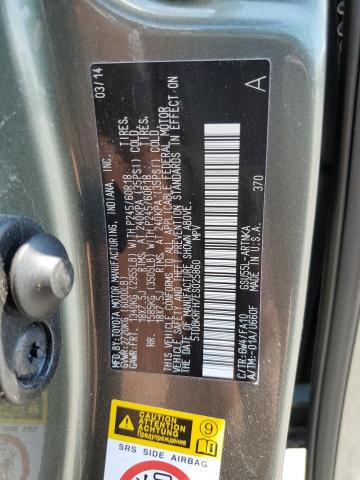 Photo 10 from auction – 2014 TOYOTA HIGHLANDER with VIN 5TDBKRFH7ES025860