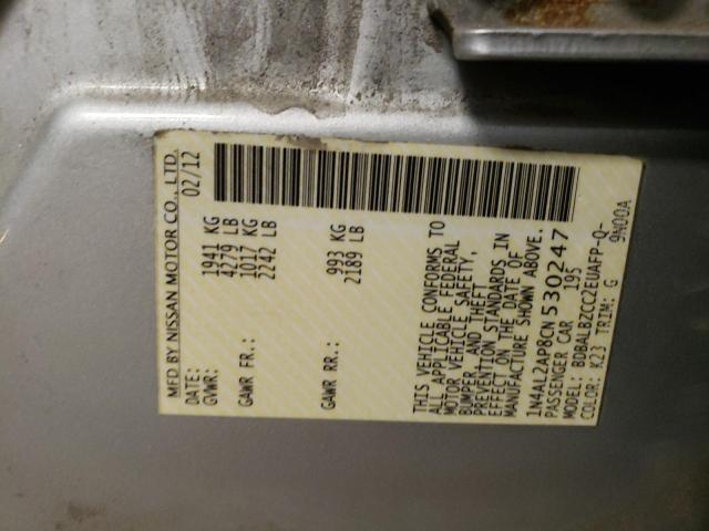 Photo 10 from auction – 2012 NISSAN ALTIMA BAS with VIN 1N4AL2AP8CN530247