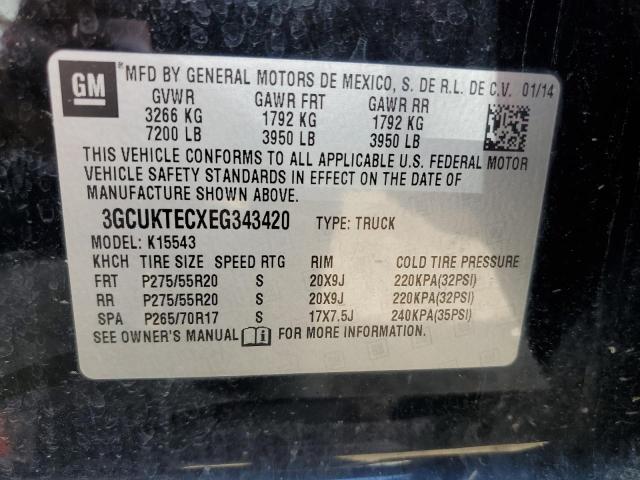 Photo 10 from auction – 2014 CHEVROLET SILVERADO with VIN 3GCUKTECXEG343420