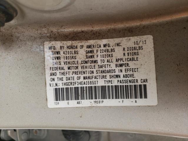 Photo 10 from auction – 2014 HONDA ACCORD LX with VIN 1HGCR2F34EA059507