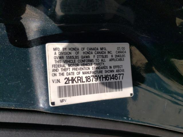 Photo 10 from auction – 2000 HONDA ODYSSEY with VIN 2HKRL1879YH614677