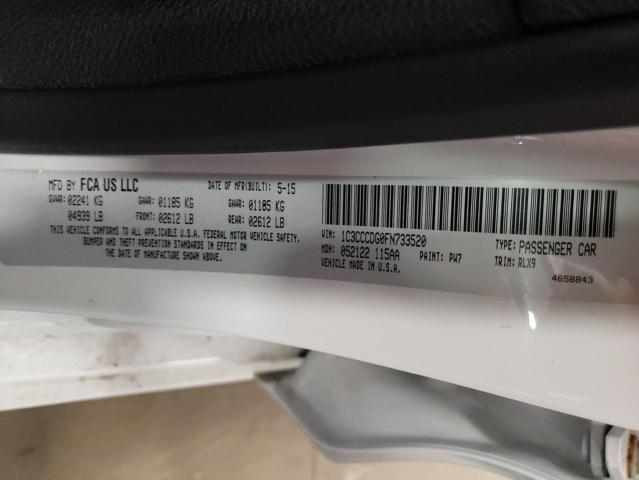 Photo 10 from auction – 2015 CHRYSLER 200 S with VIN 1C3CCCDG0FN733520