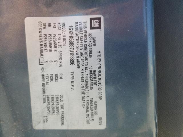 Photo 10 from auction – 2007 GMC YUKON DENA with VIN 1GKFK63887J188896