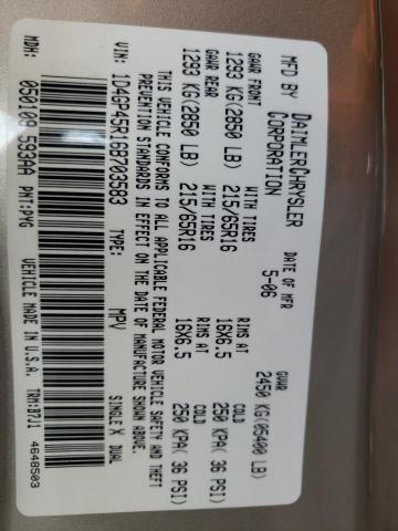 Zdjęcie 10 z aukcji – 2006 DODGE CARAVAN SX z VIN 1D4GP45R16B703583