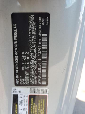 Photo 10 from auction – 2012 MINI COOPER with VIN WMWSU3C54CT543244