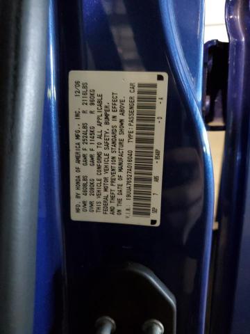 Photo 10 from auction – 2007 ACURA TL TYPE S with VIN 19UUA76527A016040