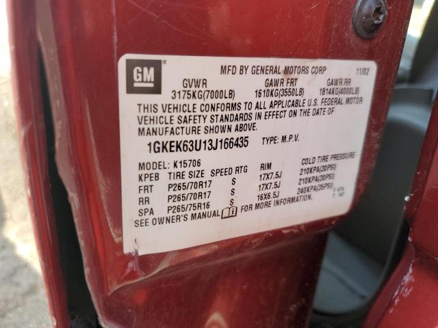 Photo 10 from auction – 2003 GMC YUKON DENA with VIN 1GKEK63U13J166435