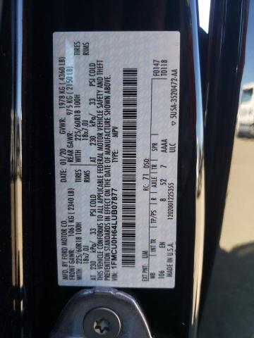 Photo 10 from auction – 2020 FORD ESCAPE SEL with VIN 1FMCU0H64LUB07877