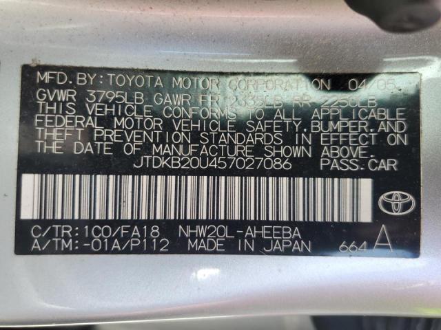 Photo 10 from auction – 2005 TOYOTA PRIUS with VIN JTDKB20U457027086