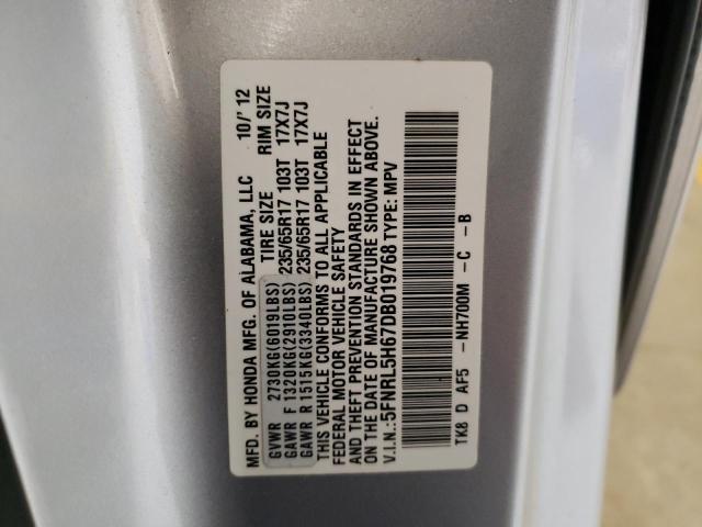 Photo 10 from auction – 2013 HONDA ODYSSEY EX with VIN 5FNRL5H67DB019768
