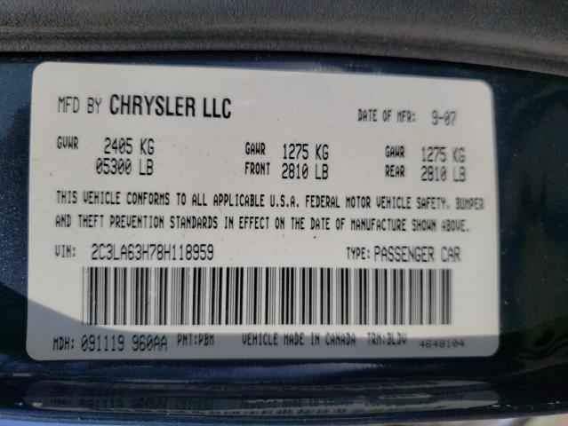 Photo 10 from auction – 2008 CHRYSLER 300C with VIN 2C3LA63H78H118959