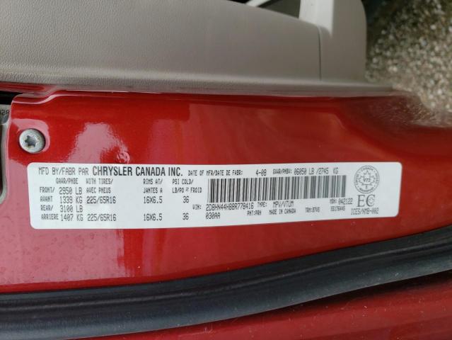 Photo 10 from auction – 2008 DODGE GRAND CARA with VIN 2D8HN44H88R778416