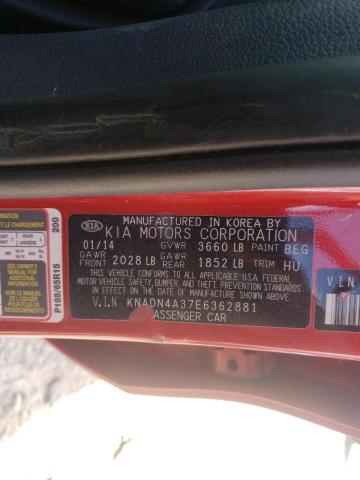 Photo 10 from auction – 2014 KIA RIO EX with VIN KNADN4A37E6362881
