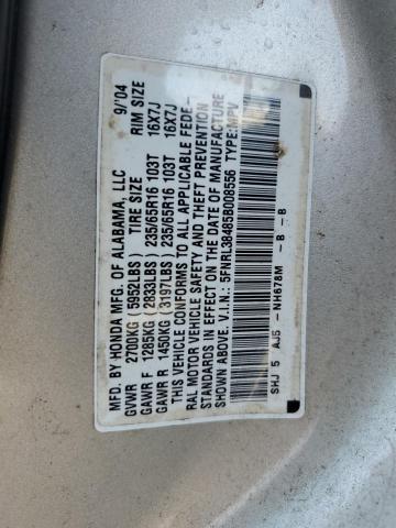 Photo 10 from auction – 2005 HONDA ODYSSEY EX with VIN 5FNRL38485B008556