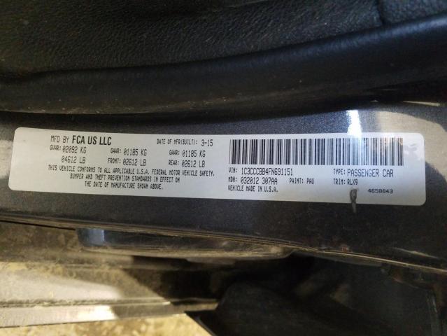 Photo 10 from auction – 2015 CHRYSLER 200 S with VIN 1C3CCCBB4FN691151