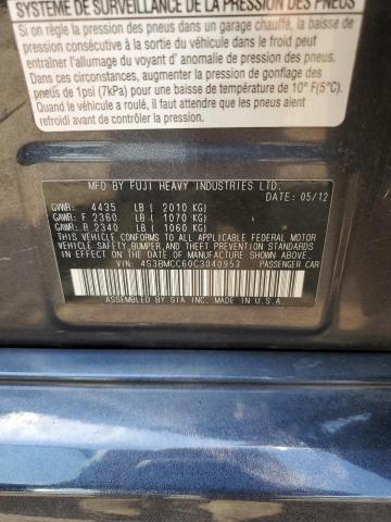 Photo 10 from auction – 2012 SUBARU LEGACY 2.5 with VIN 4S3BMCC60C3040953