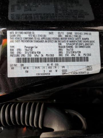 Photo 10 from auction – 2015 FORD FOCUS SE with VIN 1FADP3F29FL260191