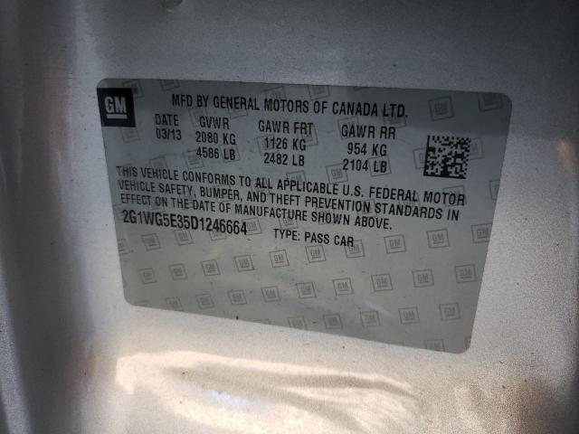 Photo 10 from auction – 2013 CHEVROLET IMPALA LT with VIN 2G1WG5E35D1246664