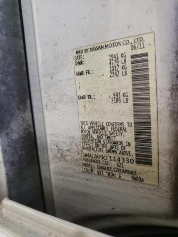 Photo 10 from auction – 2012 NISSAN ALTIMA BAS with VIN 1N4AL2AP3CC114330