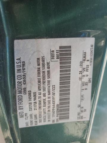 Photo 10 from auction – 2000 FORD MUSTANG with VIN 1FAFP444XYF181522
