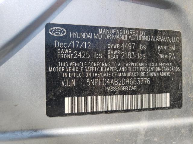 Photo 10 from auction – 2013 HYUNDAI SONATA SE with VIN 5NPEC4AB2DH663776