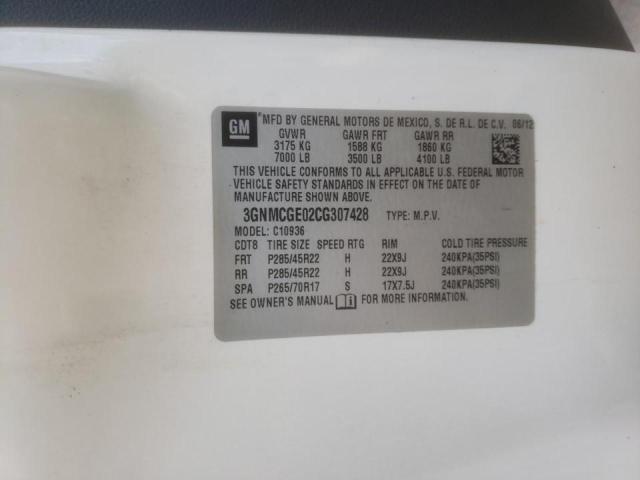 Photo 10 from auction – 2012 CHEVROLET AVALANCHE with VIN 3GNMCGE02CG307428