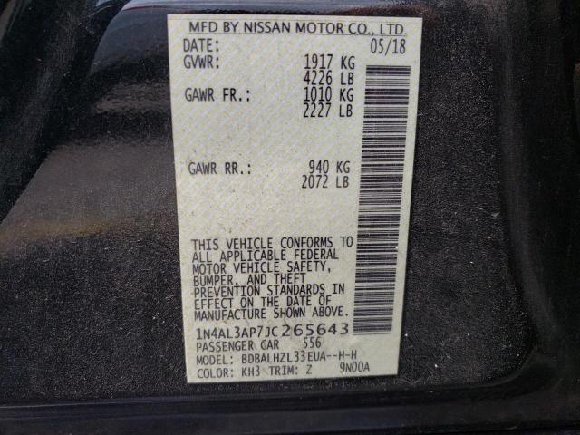Photo 10 from auction – 2018 NISSAN ALTIMA 2.5 with VIN 1N4AL3AP7JC265643