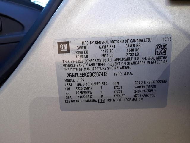 Photo 10 from auction – 2013 CHEVROLET EQUINOX LT with VIN 2GNFLEEKXD6387413