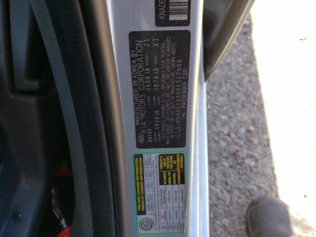Photo 10 from auction – 2008 KIA RIO BASE with VIN KNADE123X86317998