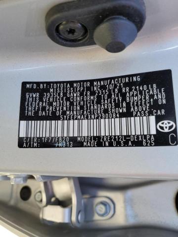 Photo 10 from auction – 2022 TOYOTA COROLLA LE with VIN 5YFEPMAEXNP290084