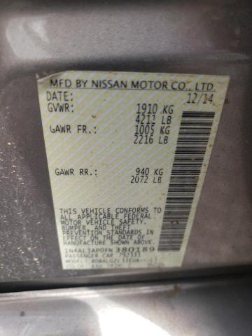 Photo 10 from auction – 2015 NISSAN ALTIMA 2.5 with VIN 1N4AL3AP0FN380189