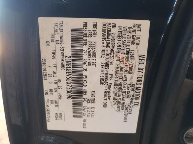 Photo 10 from auction – 2011 LINCOLN TOWN CAR E with VIN 2LNBL8EV5BX753090