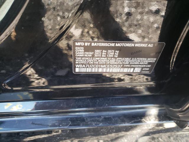 Photo 10 from auction – 2021 BMW 750 XI with VIN WBA7U2C01MCE52537
