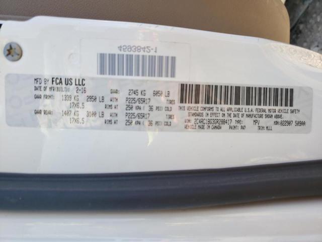 Photo 10 from auction – 2016 CHRYSLER TOWN & COU with VIN 2C4RC1BG3GR288417