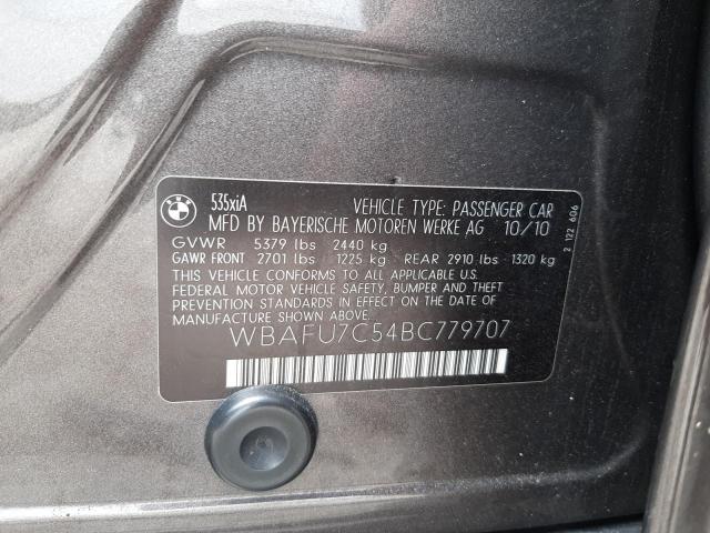 Photo 10 from auction – 2011 BMW 535 XI with VIN WBAFU7C54BC779707