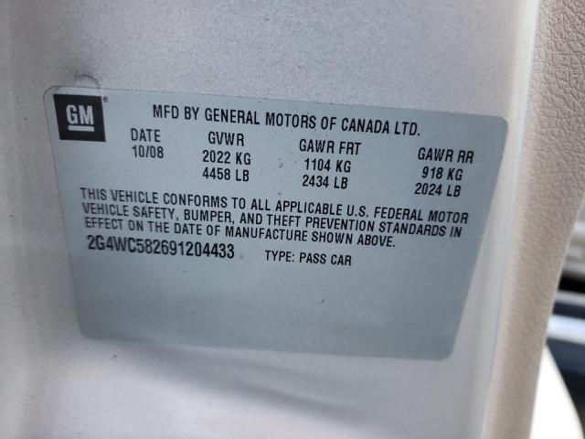 Photo 10 from auction – 2009 BUICK LACROSSE C with VIN 2G4WC582691204433