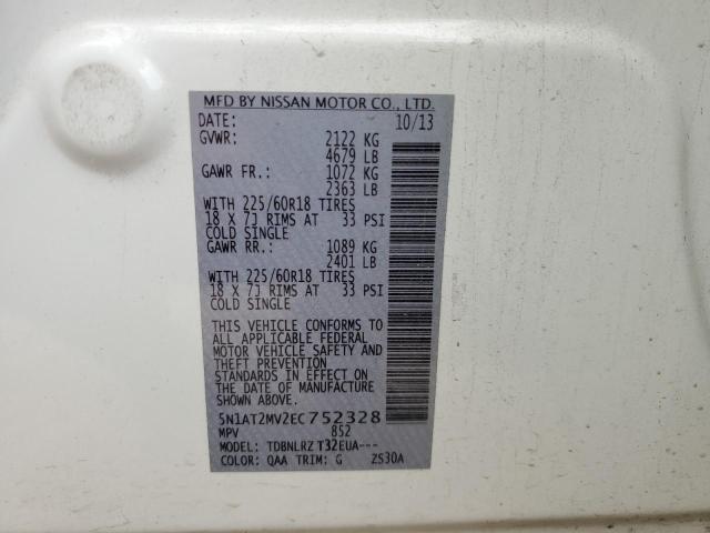 Photo 10 from auction – 2014 NISSAN ROGUE S with VIN 5N1AT2MV2EC752328