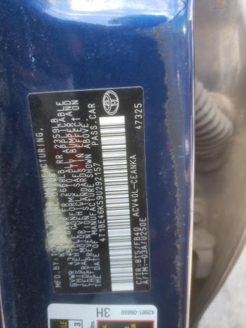Photo 10 from auction – 2009 TOYOTA CAMRY BASE with VIN 4T1BE46K59U292157