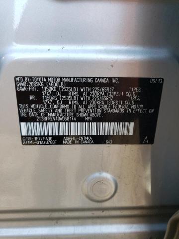 Photo 10 from auction – 2013 TOYOTA RAV4 XLE with VIN 2T3RFREV4DW058144