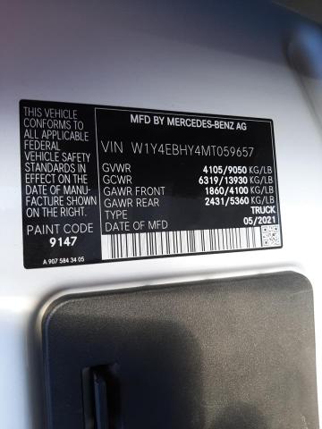 Photo 10 from auction – 2021 MERCEDES-BENZ SPRINTER 2 with VIN W1Y4EBHY4MT059657