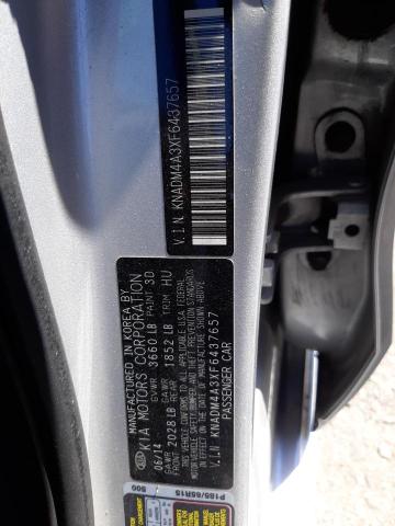 Photo 10 from auction – 2015 KIA RIO LX with VIN KNADM4A3XF6437657