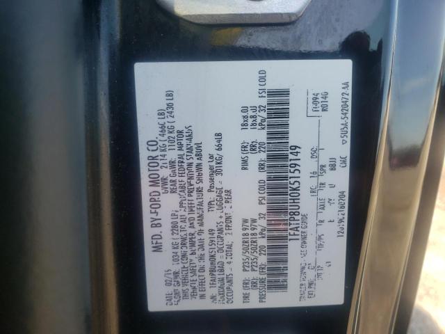 Photo 10 from auction – 2019 FORD MUSTANG with VIN 1FATP8UH0K5159149