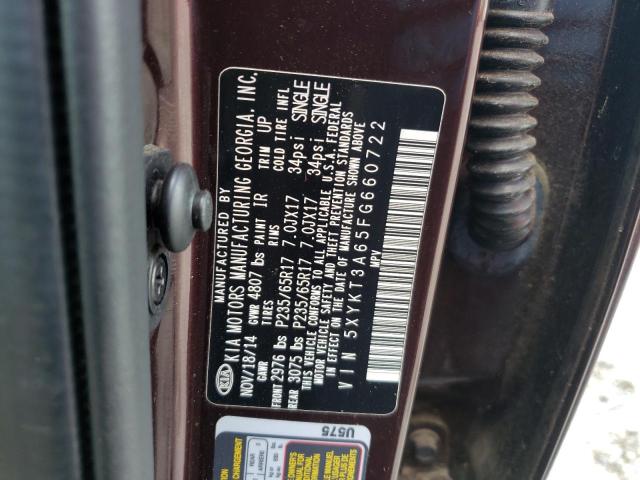 Photo 10 from auction – 2015 KIA SORENTO LX with VIN 5XYKT3A65FG660722