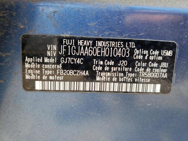 Photo 10 from auction – 2014 SUBARU IMPREZA with VIN JF1GJAA60EH010403
