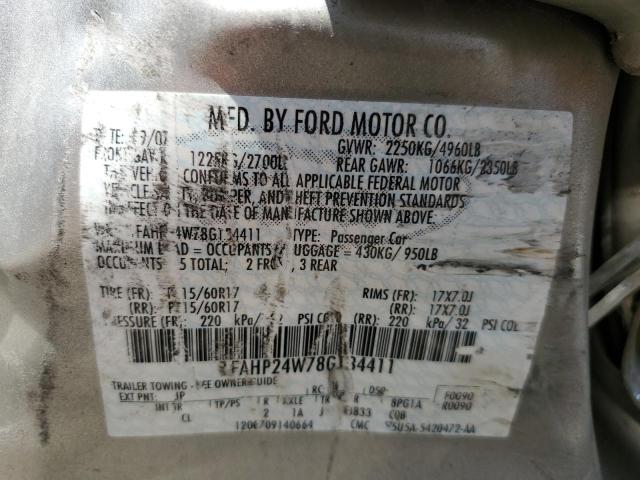 Photo 10 from auction – 2008 FORD TAURUS SEL with VIN 1FAHP24W78G134411