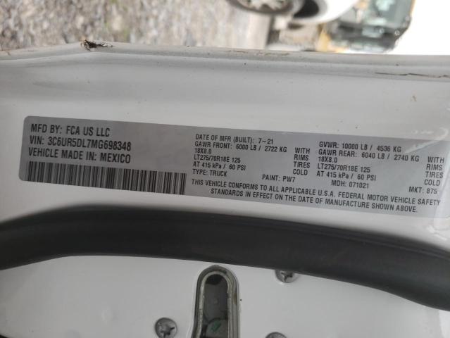 Photo 10 from auction – 2021 RAM 2500 BIG H with VIN 3C6UR5DL7MG698348