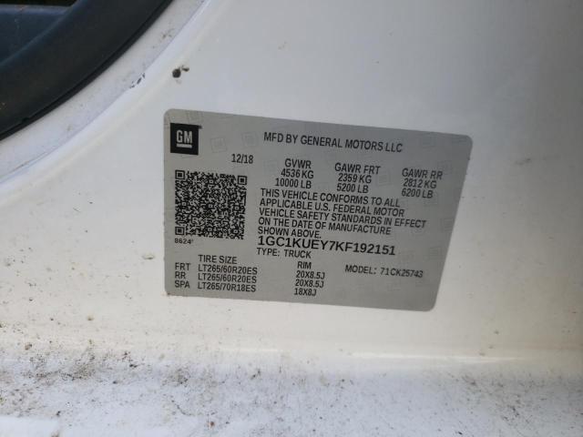 Photo 10 from auction – 2019 CHEVROLET SILVERADO with VIN 1GC1KUEY7KF192151