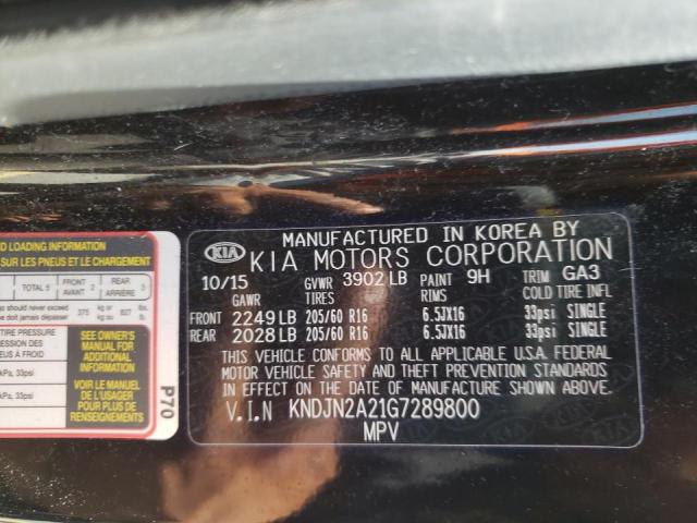 Photo 10 from auction – 2016 KIA SOUL with VIN KNDJN2A21G7289800