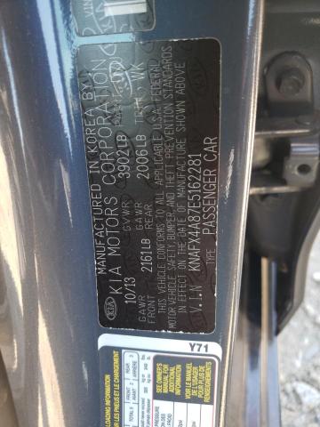 Photo 10 from auction – 2014 KIA FORTE EX with VIN KNAFX4A87E5162281