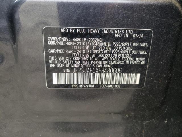 Photo 10 from auction – 2015 SUBARU FORESTER 2 with VIN JF2SJAFCXFH480606